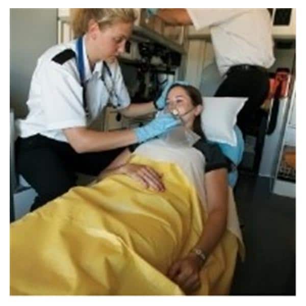 Graham Medical Blanket Privacy 50x84" Visiblanket Poly/Airlaid Yellow/White 25/Ca - 53382