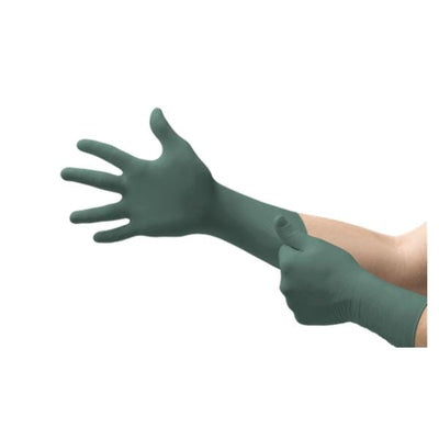 Microflex Inc Gloves Industrial Dura Flock PF Nitrile LF 10.6 in XL Dark Green 50x10/Ca - DFK-608-XL
