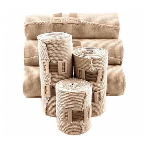 Medsource International Bandage 4"x5yd Stretch Elastic Tan 10/Bx, 5 BX/CA - MS-EB004