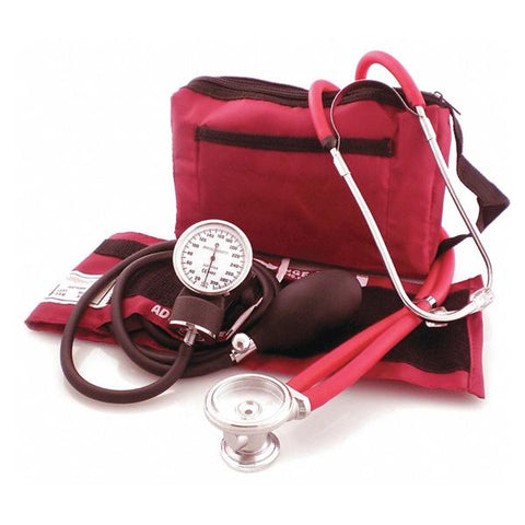 Medsource International Sphygmomanometer Kit Sprague Rappaport Complete Adult Arm Dial Display Red Each - MS-BP6000