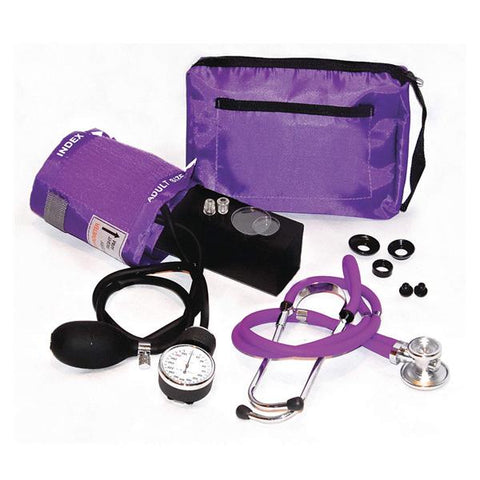 Medsource International Sphygmomanometer Kit Sprague Rappaport Complete Adult Arm Dial Display Purple Each - MS-BP3000