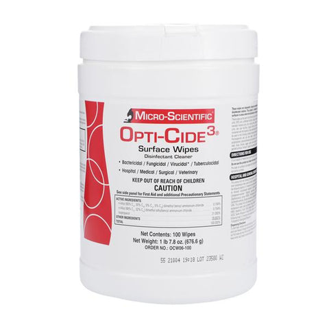 Micro Wipes Medical Grade Opti-Cide 3 6/Ca - Scientific, LLC - OCW06-100