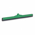 24 W Straight Double Foam Rubber Floor Squeegee Without Handle Green