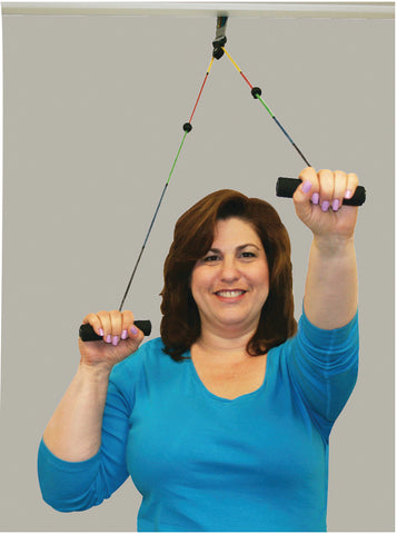 CanDo Overdoor Shoulder Pulley - Single Pulley with Door Strap - Visualizer Color System - FE-50-1035