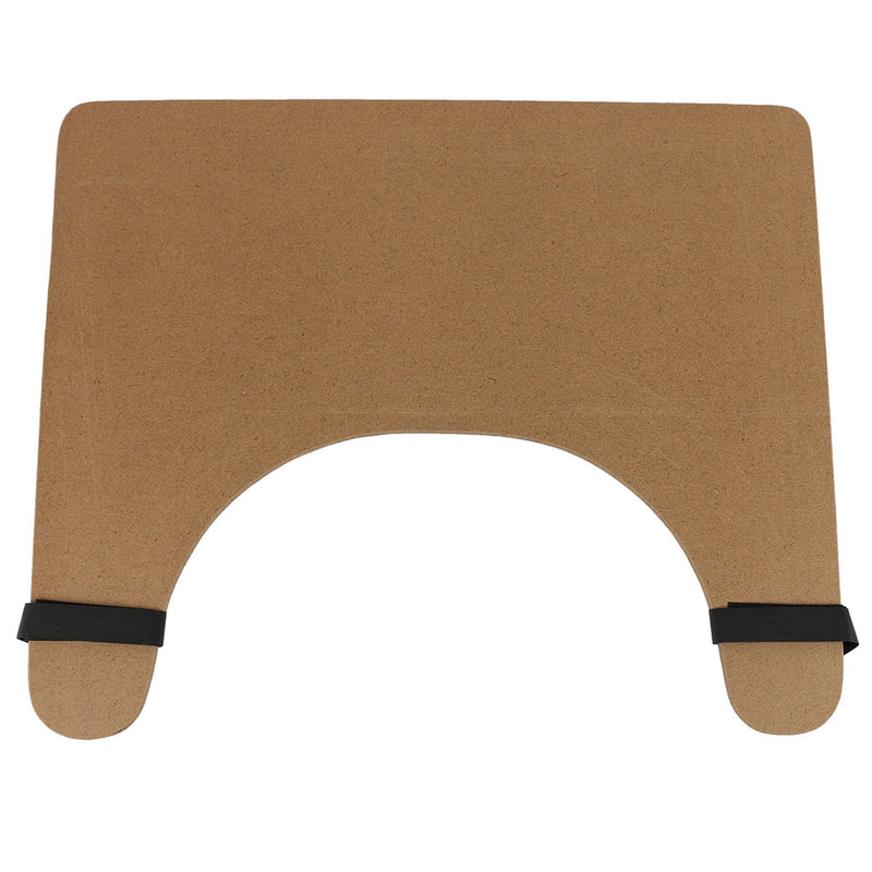 Wheelchair tray with rim and straps, 24" x 20", wood finish