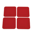 Dycem non-slip square coasters, set of 4, red
