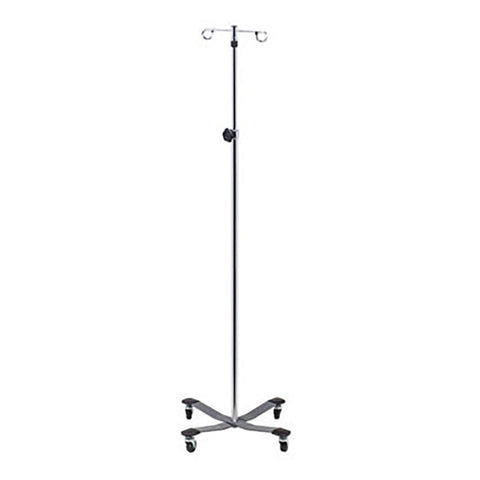 Clinton, 2-Hook IV Pole, Heavy Base