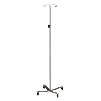 Clinton, Economy IV Pole, Welded 2-Hook Top, Stainless Steel