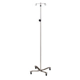 Clinton, Economy  IV Pole, Detachable 2-Hook Top, Stainless Steel