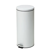 Clinton, Small Round Waste Receptacle, White, 32 Quart