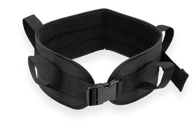 Padded transfer belt, side release buckle, large, black 