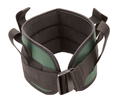 Padded transfer belt, side release buckle, medium, green 