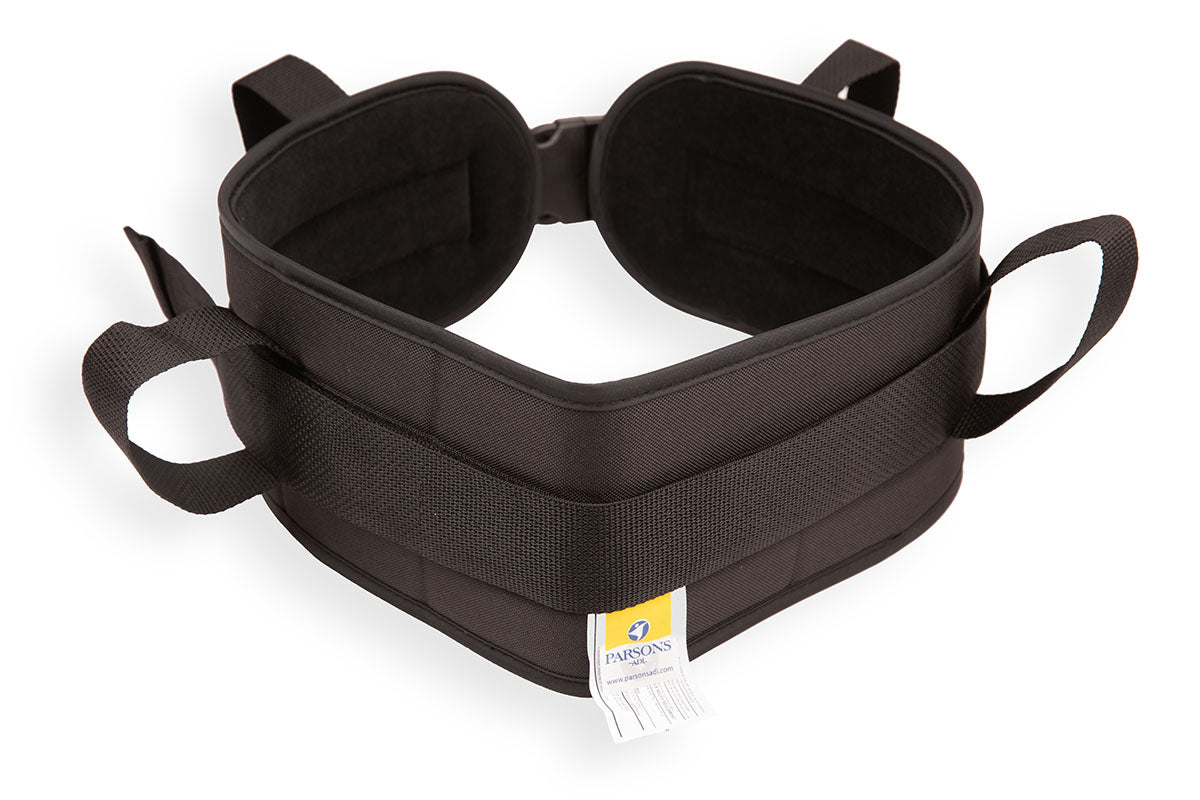 Padded transfer belt, auto buckle, large, black  - FE-50-5121L