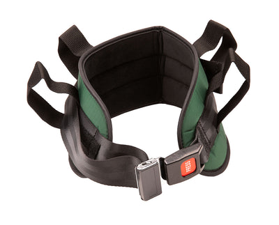 Padded transfer belt, auto buckle, medium, green 