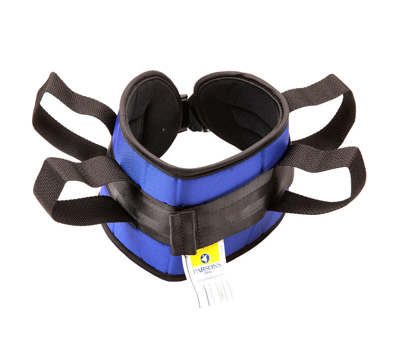Padded transfer belt, auto buckle, small, blue  - FE-50-5121S