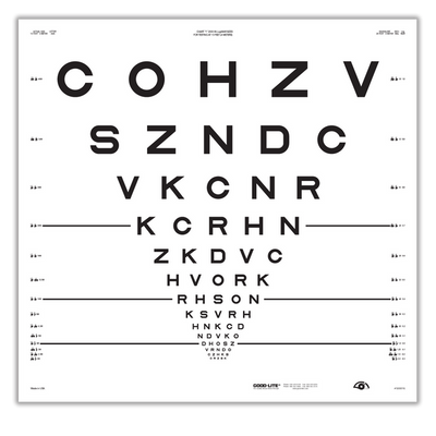ETDRS 2000 SERIES CHART 1 EYE CHART