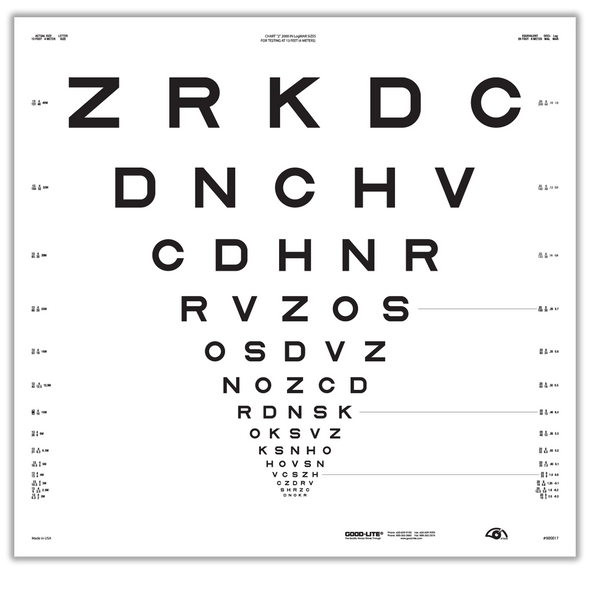 ETDRS 2000 SERIES CHART 2 FOR 13 FEET/4 METERS