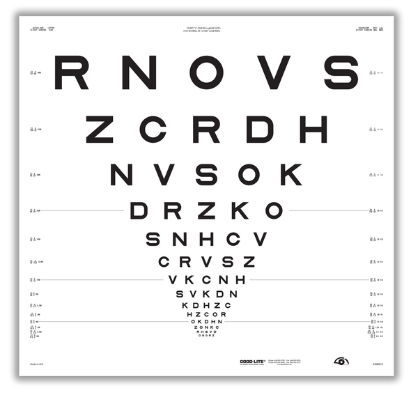 ETDRS 2000 SERIES CHART 3 FOR 13 FEET/4 METERS