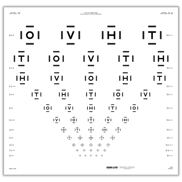 HOTV ETDRS CHART WITH 50% CROWDING BARS