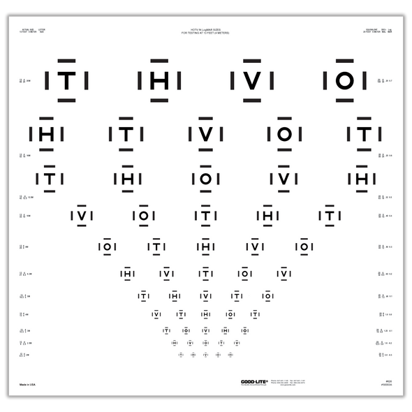 HOTV ETDRS CHART WITH 50% CROWDING BARS