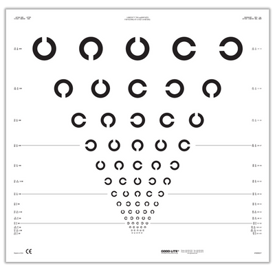 LANDOLT C ETDRS TRANSLUCENT DISTANCE CHART