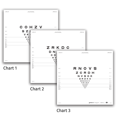 2000 SERIES ETDRS TRANSLUCENT DISTANCE CHARTS FOR 6.5 FEET/2 METERS