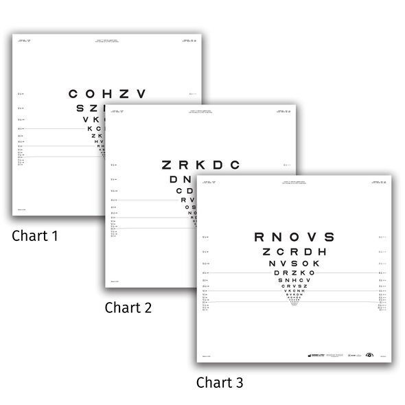 2000 SERIES ETDRS TRANSLUCENT DISTANCE CHARTS FOR 6.5 FEET/2 METERS
