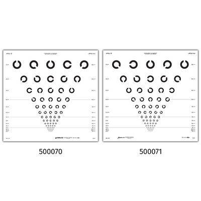 8 POSITION LANDOLT C CHARTS ETDRS CLINICAL TRIAL CHART FOR ESV3000 AND ESC2000