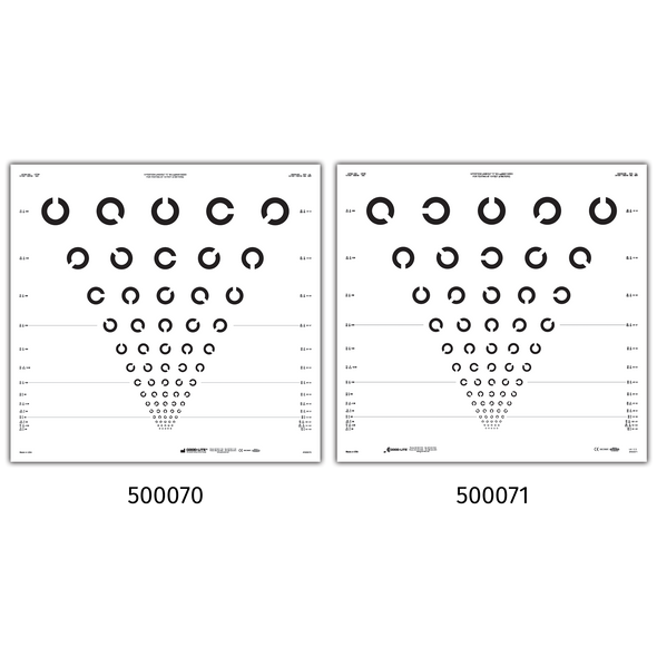 8 POSITION LANDOLT C CHARTS ETDRS CLINICAL TRIAL CHART FOR ESV3000 AND ESC2000