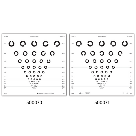 8 POSITION LANDOLT C CHARTS ETDRS CLINICAL TRIAL CHART FOR ESV3000 AND ESC2000