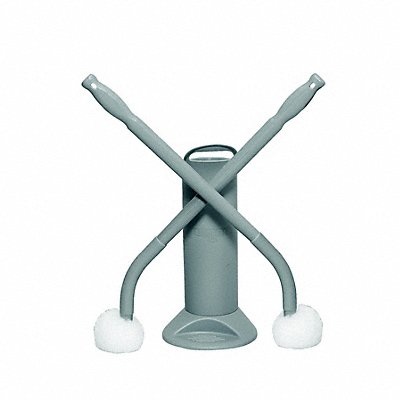 26 L Polyester Long Handle Toilet Bowl Mop Kit Gray