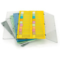 Globe Scientific Slide File Folder with Clear Hinged Lids, 20-Place, HIPS/SAN