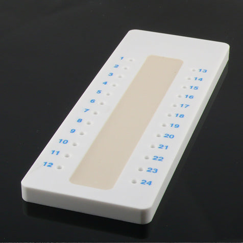Globe Scientific Capillary Tube Holding Tray with Sigillum Wax Sealant, 24-Place - GS-51601