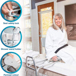 DMI Sliding Transfer Bench Shower Chair with Cut-Out Seat