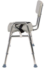 DMI Sliding Transfer Bench Shower Chair with Cut-Out Seat