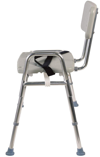 DMI Sliding Transfer Bench Shower Chair with Cut-Out Seat