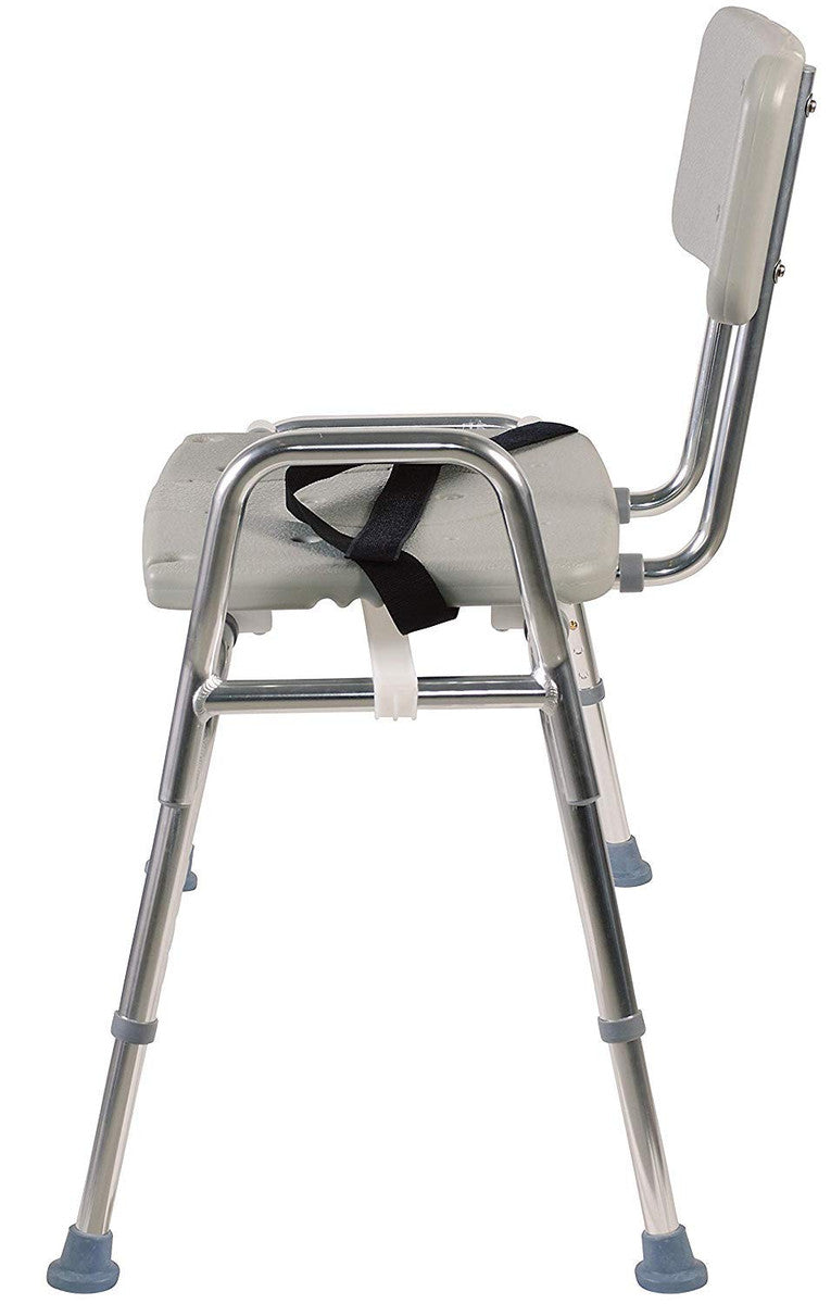 DMI Sliding Transfer Bench Shower Chair with Cut-Out Seat
