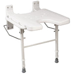 HealthSmart Wall Mount Fold Away Shower Seat Bench - 522-3700-1900