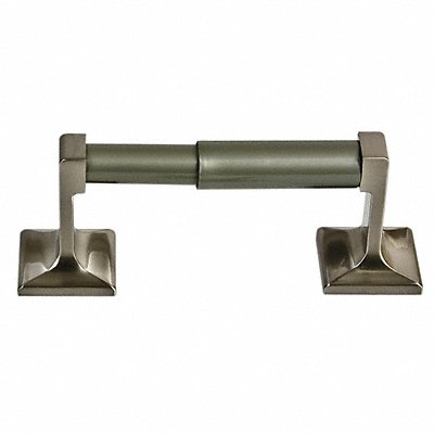 Horizontal Single Roll Double Post Toilet Paper Holder Silver