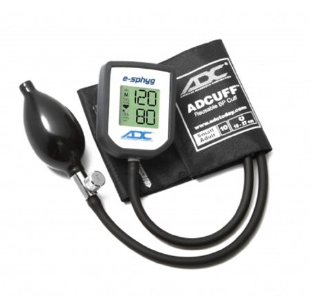 ADC American Diagnostic Corp E-sphyg Aneroid Sphygmomanometer Pocket Style Hand Held 2-Tube Small Adult Size Arm