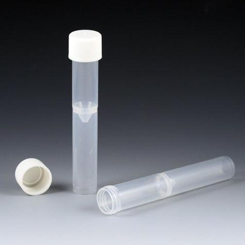 Globe Scientific Tube, False Bottom, 16 x 97mm (5mL), with Threads, PP, Natural