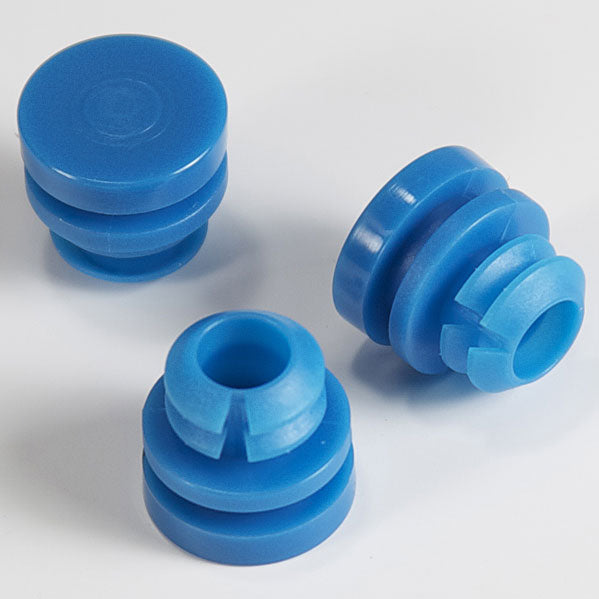 Globe Scientific 13mm Plug Cap, For Beckman IDS Auto Track, 500/bag, BLUE - GS-5538
