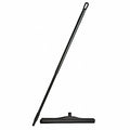 24 W Straight Double Foam Rubber Floor Squeegee With Handle Black
