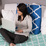 HealthSmart 7" Premium Foam Bed Wedge, Blue Moroccan - 555-8036-2400