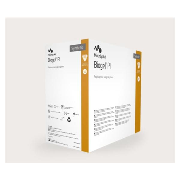 Molnlycke Healthcare Gloves Surgical Biogel PI Powder-Free Polyisoprene LF 7.5 Strl Straw 50Pr/Bx, 4 BX/CA - 40875