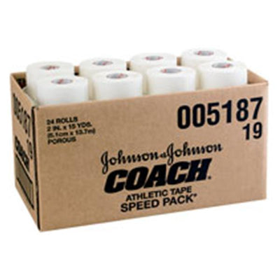 J&J Tape Athletic Coach Cloth 1.5"x15yd Self-Adhesive White 32Rls/Ca - 100518800