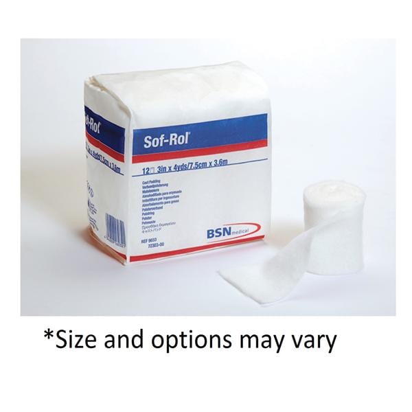 BSN Medical, Inc Padding Cast Sof-Rol Needle-Loomed Rayon 4"x4yd Roll Limb LF White 12/Bg, 6 BG/CA - 9034