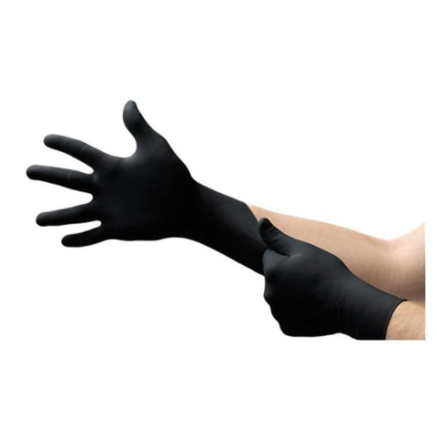 Microflex Inc Gloves Exam Black Dragon Powder-Free Latex 9.6 in Large Black 100/Bx, 20 BX/CA - BD-1003-PF-L