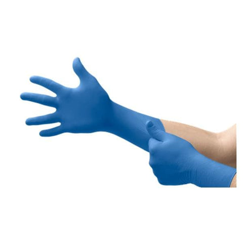 Microflex Inc Gloves Exam SafeGrip Powder-Free Latex Medium Blue 50/Bx, 10 BX/CA - SG-375-M