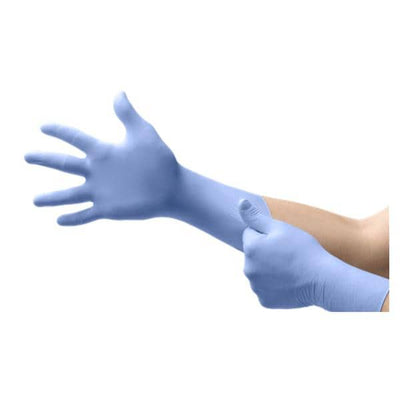 Microflex Inc Gloves Exam FreeForm EC Powder-Free Nitrile Latex-Free 11.4 in Medium Blue 50/Bx, 10 BX/CA - FFE-775-M